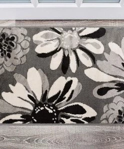 WRG Floral Gray Soft Area Rug All Area Rugs And Runners