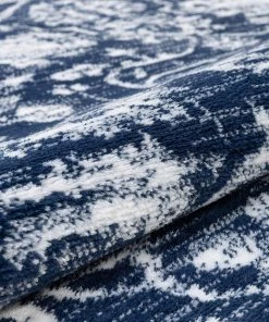 Well Woven All Area Rugs And Runners Dazzle DISA Vintage Medallion Dark Blue Soft Area Rug