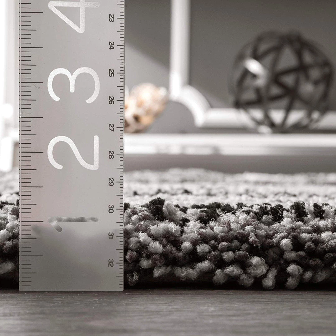 FAS Premium Handmade Striped Gray Plush Shag Area Rugs 6 FAS Premium Handmade Striped Gray Plush Shag Area Rugs