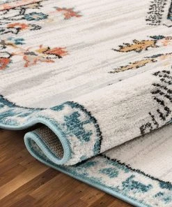 Modern Rugs And Decor Estin Multi Blue Ivory Vintage Distressed Boho Soft Area Rug 12 Modern Rugs And Decor Estin Multi Blue Ivory Vintage Distressed Boho Soft Area Rug