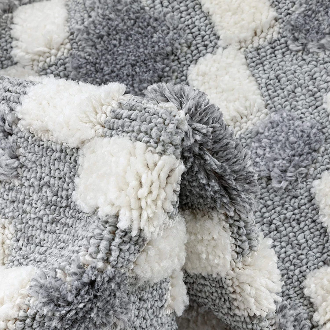 Well Woven Mallorie Grey Cream Tribal Ethnic High-Lo Textured | Diamond Medallion Area Rug 4 Well Woven Mallorie Grey Cream Tribal Ethnic High-Lo Textured | Diamond Medallion Area Rug