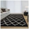 SUP All Area Rugs And Runners Trellis Black Ivory Grey/Gray Area Rug