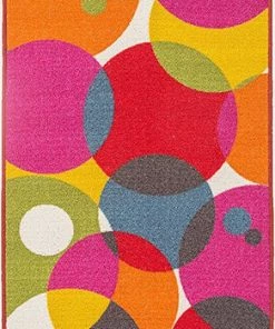 WRG All Area Rugs And Runners Vibrant Circle Area Rug Non-Slip/ No Skid 13 WRG All Area Rugs And Runners Vibrant Circle Area Rug Non-Slip/ No Skid