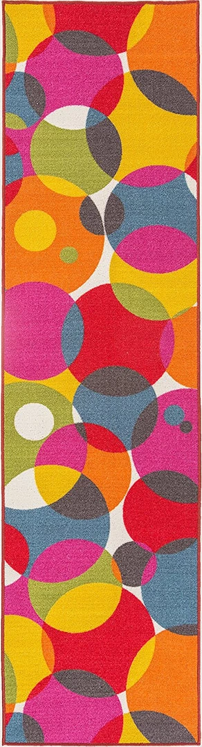 WRG All Area Rugs And Runners Vibrant Circle Area Rug Non-Slip/ No Skid 6 WRG All Area Rugs And Runners Vibrant Circle Area Rug Non-Slip/ No Skid