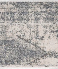 WRG Distressed Ivory Gray Soft Area Rug