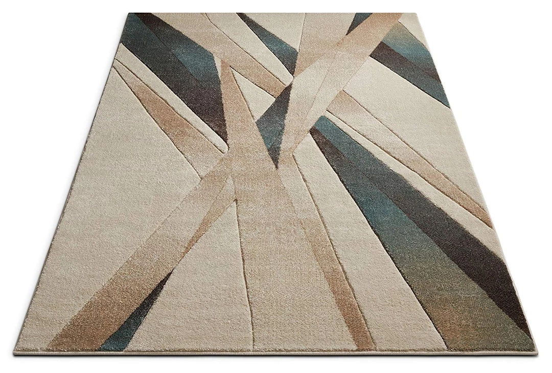 WW Modern Geometric Soft Blue Beige Comfy Hand Carved Area Rugs 4 WW Modern Geometric Soft Blue Beige Comfy Hand Carved Area Rugs