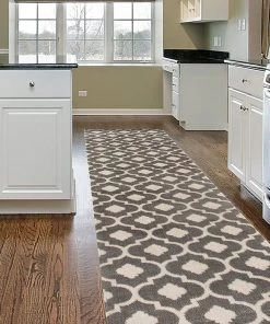 WRG Trellis Gray/Grey Indoor Area Rug