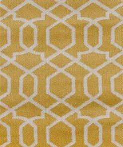 WRG Yellow White Trellis Soft Area Rug All Area Rugs And Runners