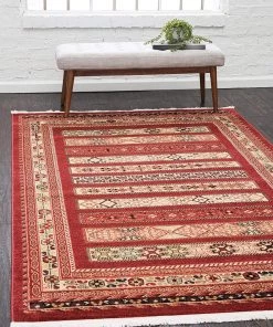 UL Tribal Pattern Rust Red Soft Area Rug All Area Rugs And Runners