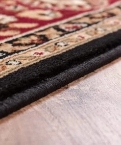 Ww Kashan Medallion Black Traditional Soft Area Rug All Area Rugs And Runners