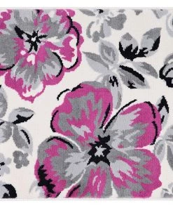 WRG Floral Pink Gray Black Area Rugs All Area Rugs And Runners