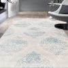WRG Floral Damask Ivory Gray Light Blue Area Rug All Area Rugs And Runners