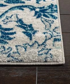 Safavieh All Area Rugs And Runners Evoke CollectionNon-Shedding Stain Resistant Living Room Bedroom Area Rug Ivory / Blue