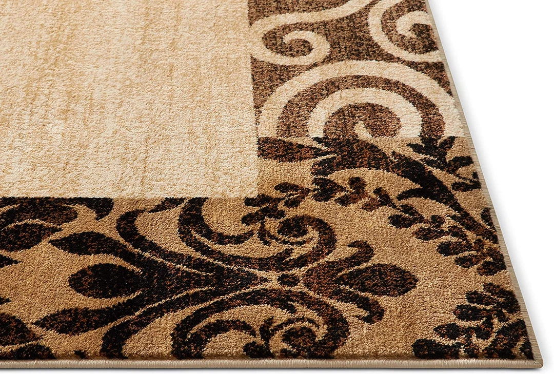 Well Woven Barclay Vane Willow Damask Beige Modern Area Rug 3 Well Woven Barclay Vane Willow Damask Beige Modern Area Rug