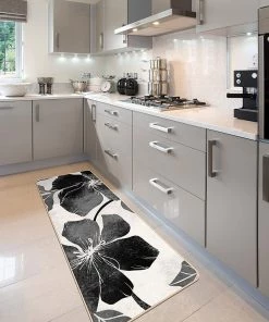 Camilson Floral Area Rug - Non Slip Large Flower Carpet For Indoor Soft Area Rugs