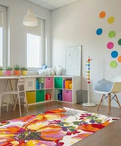 WRG All Area Rugs And Runners Vibrant Floral Area Rug Non-Slip/ No Skid 11 WRG All Area Rugs And Runners Vibrant Floral Area Rug Non-Slip/ No Skid