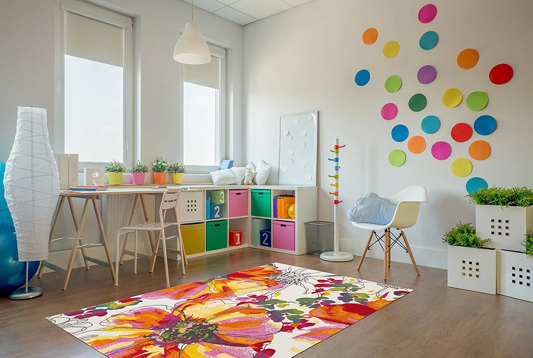 WRG All Area Rugs And Runners Vibrant Floral Area Rug Non-Slip/ No Skid 3 WRG All Area Rugs And Runners Vibrant Floral Area Rug Non-Slip/ No Skid