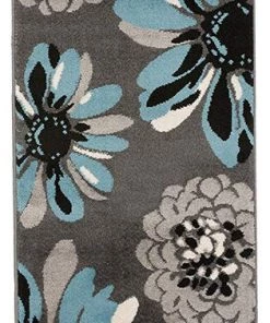 WRG All Area Rugs And Runners Floral Gray Black Blue Area Rug 18 WRG All Area Rugs And Runners Floral Gray Black Blue Area Rug