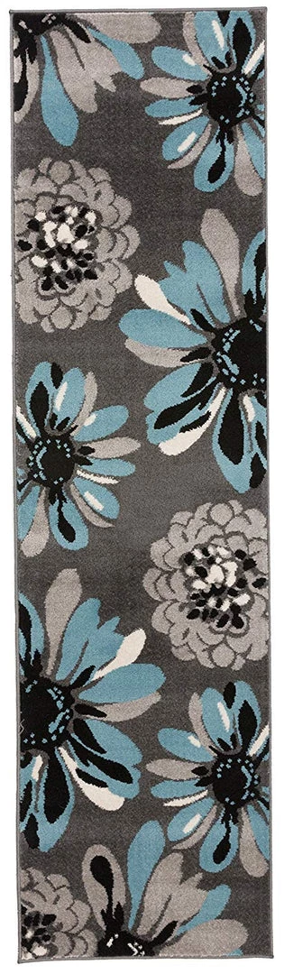 WRG All Area Rugs And Runners Floral Gray Black Blue Area Rug 8 WRG All Area Rugs And Runners Floral Gray Black Blue Area Rug