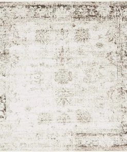UL Vintage Distressed Bordered Beige Area Rugs