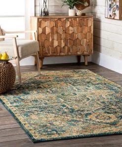 Modern Rugs And Decor All Area Rugs And Runners Tabetha Tribal Medallion Area Rug, Olive