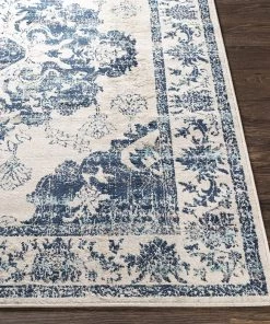Artistic Delney Blue Soft Area Rug Navy