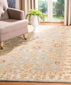 Modern Rugs And Decor Handmade Traditional Oriental Premium Wool Area Rug, Grey Blue / Beige