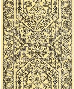 FAS Oriental Vintage Distressed Medallion Gold/Black Soft Area Rug 16 FAS Oriental Vintage Distressed Medallion Gold/Black Soft Area Rug
