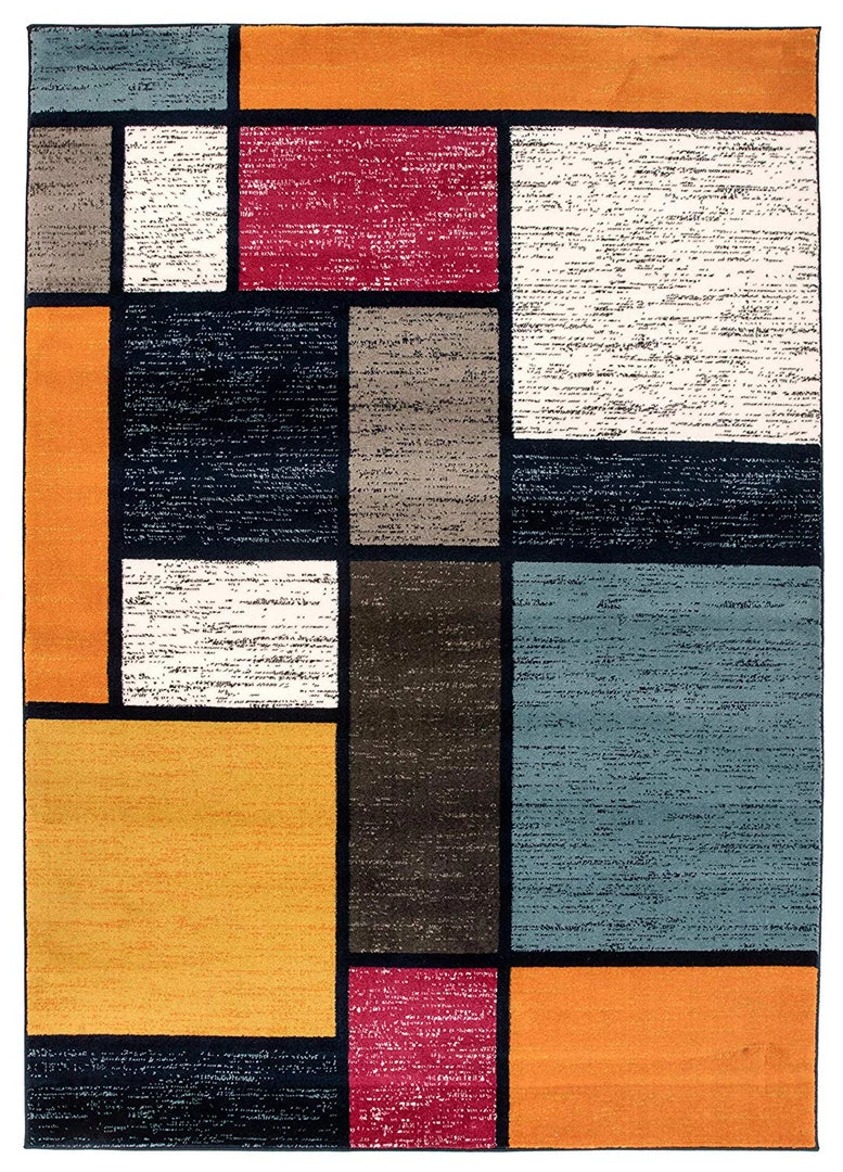 WRG Box Pattern Multi-color Soft Area Rug 2 WRG Box Pattern Multi-color Soft Area Rug