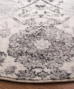 FAS Floral Cream/ Silver Soft Area Rugs