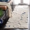 FAS All Area Rugs And Runners Premium Swirl Thick Plush Cream/Blue Area Shag Rug