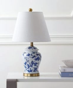 JONATHAN Penelope 22" Chinoiserie LED Table Lamp Blue/White