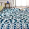 Ww Signora Klim Style All Area Rugs And Runners Modern Floral Ivory Blue Short Pile Area Rug