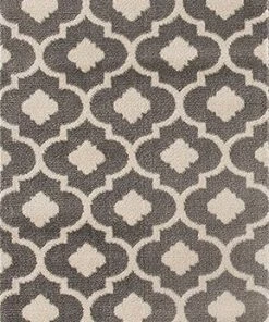 WRG Trellis Gray/Grey Indoor Area Rug