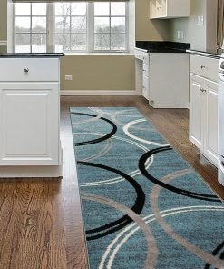 WRG All Area Rugs And Runners Contemporary Circles Pattern Light Blue Gray Soft Area Rugs 7 WRG All Area Rugs And Runners Contemporary Circles Pattern Light Blue Gray Soft Area Rugs