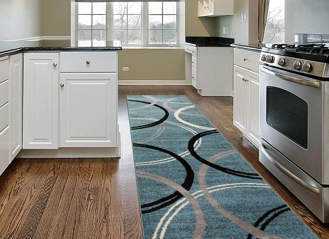 WRG All Area Rugs And Runners Contemporary Circles Pattern Light Blue Gray Soft Area Rugs 3 WRG All Area Rugs And Runners Contemporary Circles Pattern Light Blue Gray Soft Area Rugs