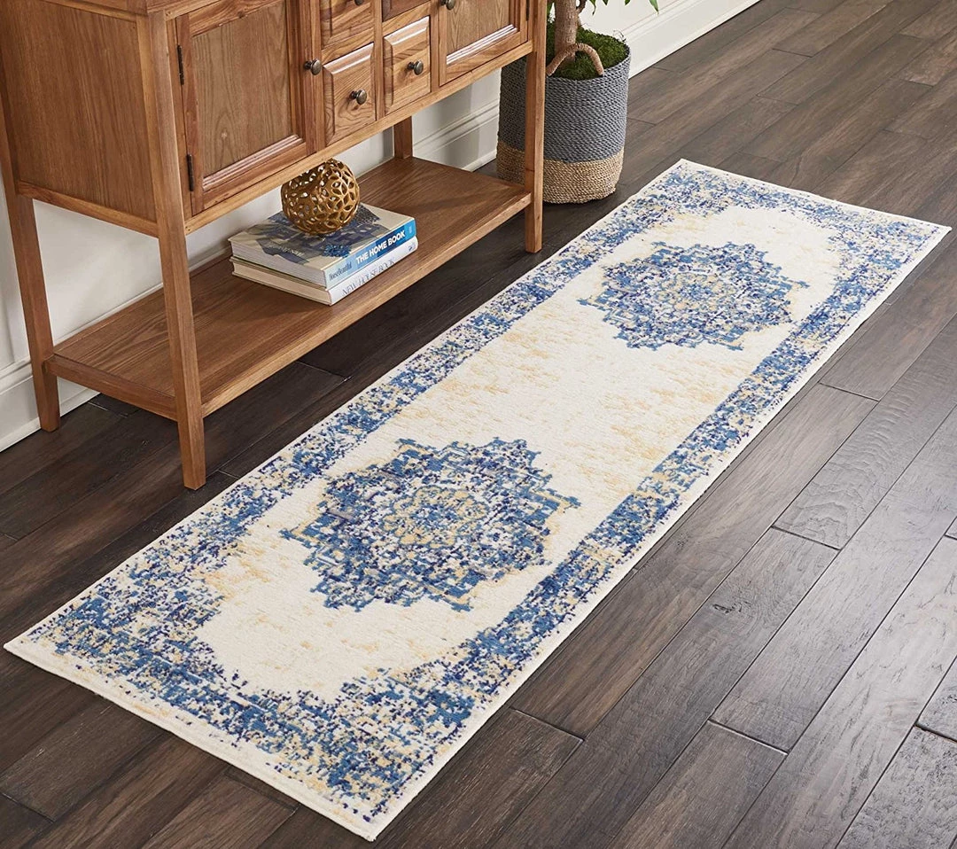 NOUR Navy Blue White Distressed Persian Area Rugs All Area Rugs And Runners 2 NOUR Navy Blue White Distressed Persian Area Rugs All Area Rugs And Runners