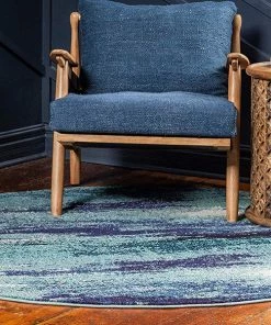 FAS Bright Abstract Blue Soft Area Rug All Area Rugs And Runners