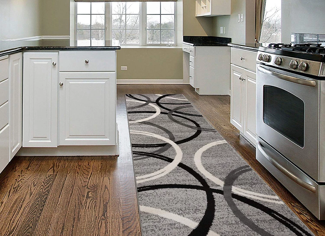 WRG All Area Rugs And Runners Contemporary Circles Pattern Gray Black Area Rugs 3 WRG All Area Rugs And Runners Contemporary Circles Pattern Gray Black Area Rugs
