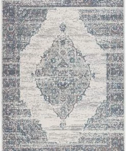 WRG Traditional Medallion Gray Ivory Soft Area Rug All Area Rugs And Runners 7 WRG Traditional Medallion Gray Ivory Soft Area Rug All Area Rugs And Runners