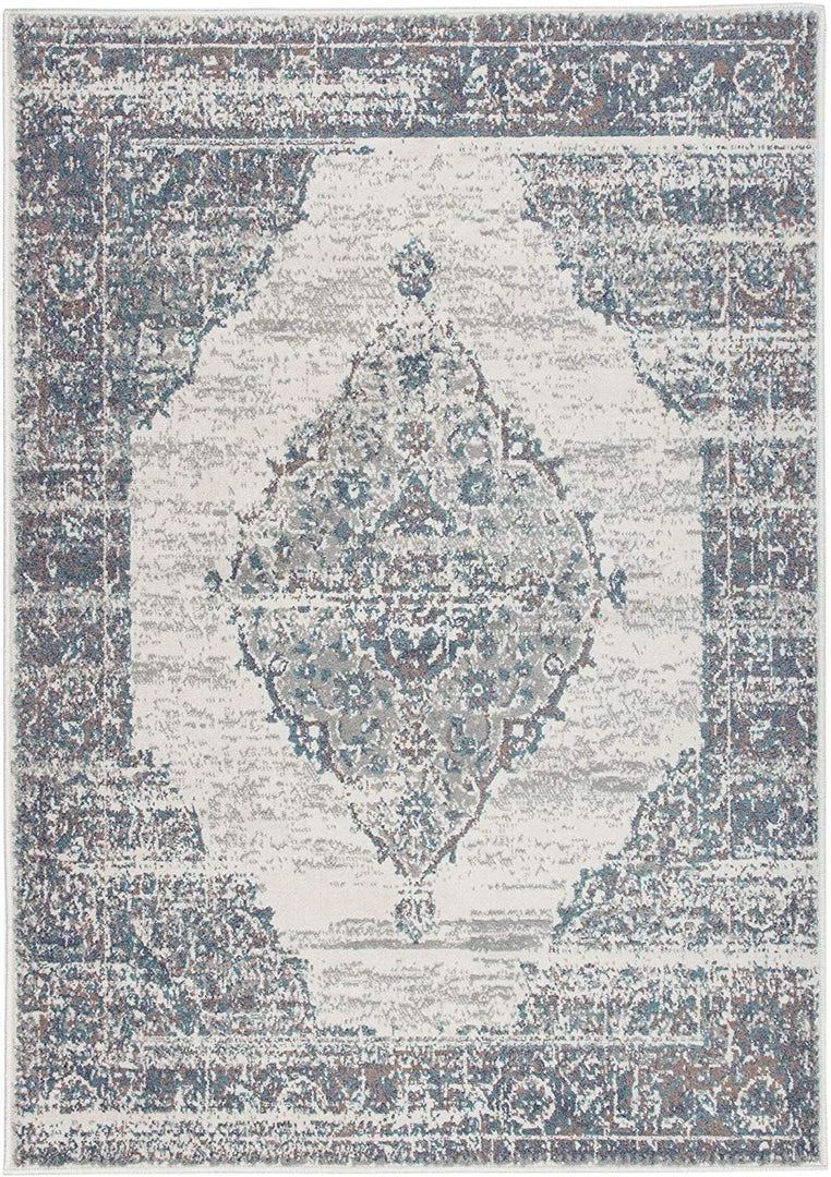 WRG Traditional Medallion Gray Ivory Soft Area Rug All Area Rugs And Runners 4 WRG Traditional Medallion Gray Ivory Soft Area Rug All Area Rugs And Runners