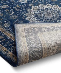 Well Woven All Area Rugs And Runners Traditional Vintage Medallion Oriental Blue Area Rug