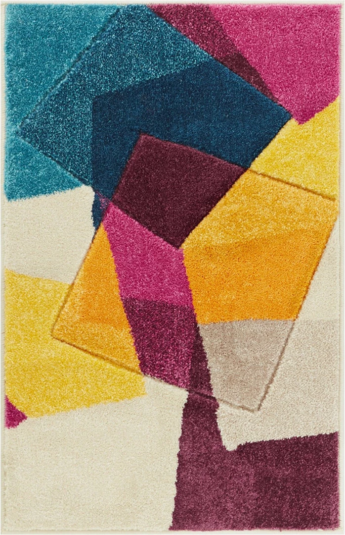 WW Modern Geometric Blue Purple Fuchsia Yellow Comfy Hand Carved Area Rugs 8 WW Modern Geometric Blue Purple Fuchsia Yellow Comfy Hand Carved Area Rugs
