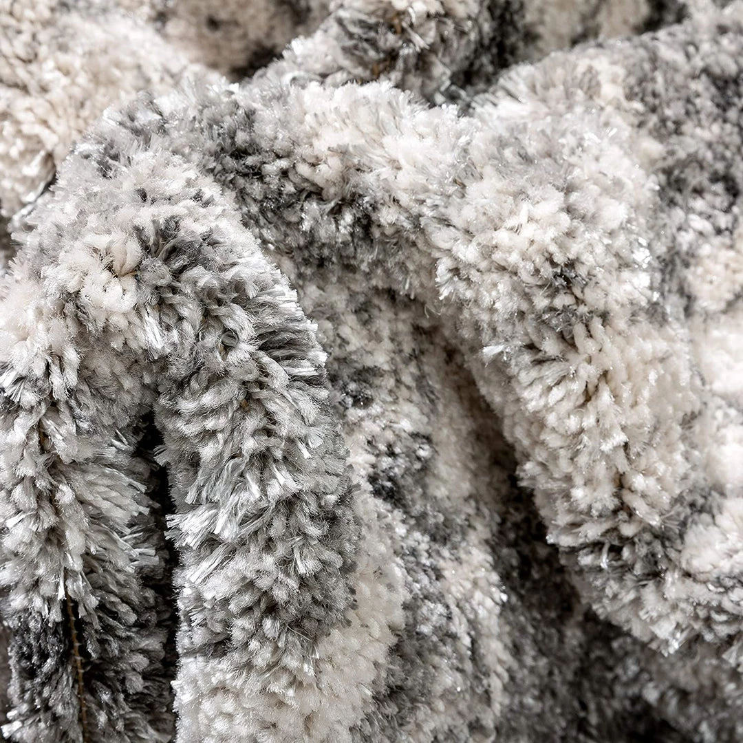 Well Woven Marbella Grey & Ivory Zig-Zag Stripes Distressed Geometric Pattern Area Rug 3 Well Woven Marbella Grey & Ivory Zig-Zag Stripes Distressed Geometric Pattern Area Rug