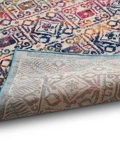 WW All Area Rugs And Runners Blue Fuchsia Pink Vintage Floral Area Rugs