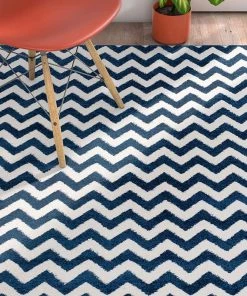 Well Woven All Area Rugs And Runners Sydney Eli Chevron Dark Blue Modern Area Rug