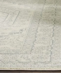 FAS All Area Rugs And Runners Oriental Vintage Distressed Medallion Ivory/Slate Soft Area Rug