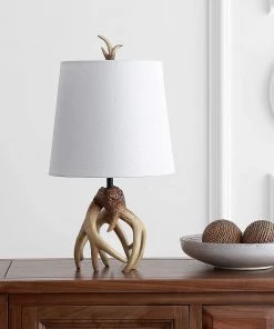 JONATHAN Lamps Vermont 19" Antler Resin LED Lamp Natural 8 JONATHAN Lamps Vermont 19
