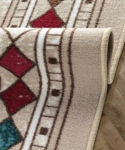 Antep Bordered Non-Skid Low Profile Pile Rubber Backing Kitchen Area Rugs Beige All Area Rugs And Runners