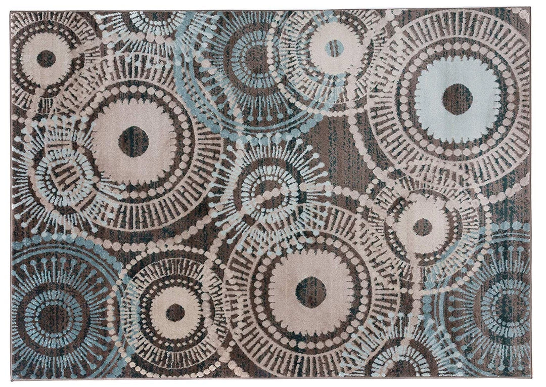 WRG All Area Rugs And Runners Contemporary Circles Brown Blue Area Rug 1 WRG All Area Rugs And Runners Contemporary Circles Brown Blue Area Rug